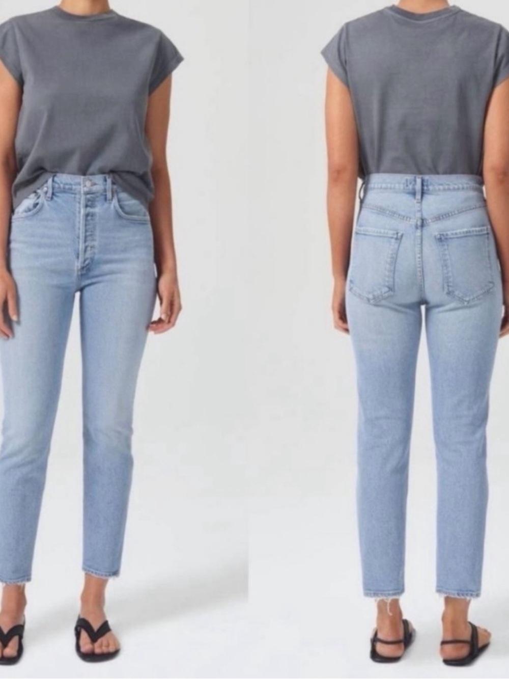NWT Agolde Riley Crop High Rise Straight jeans